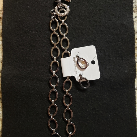 Charming Charlie Oval Link Necklace/Earrin… - Picture 1 of 4